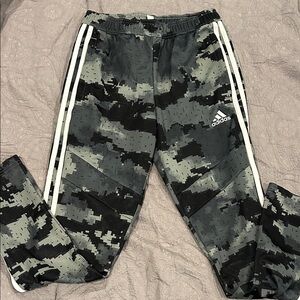 adidas Pixel Camo Joggers with White Stripes